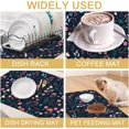thumbnail image 6 of Cute Flower Dish Drying Mats Super Absorbent Dish Drainer Rack Pad Non-Slip Drying Mat for Kitchen Counter, 24"x16", 6 of 7