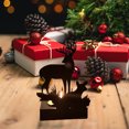 thumbnail image 6 of Neoyler Christmas Decorations Christmas Decor Elegant Metal Iron Christmas Reindeer Candlestick Long Lasting Centerpiece for Festive Holiday Tabletop Home Decor 3.5 in Black, 6 of 6