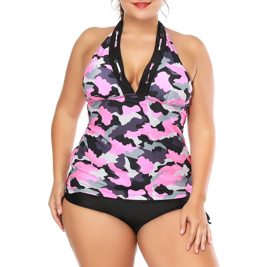 walmart plus size swim tops