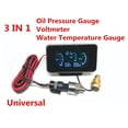 thumbnail image 3 of 3 In 1 Car LCD Digital Gauge Voltmeter Oil Pressure Water Temp Meter M10 1/8 NPT, 3 of 5