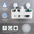thumbnail image 2 of Estante de ducha Sin perforación Desmontable Baño Ducha Caddy Cesta de almacenamiento para champú Acondicionador Afeitadoras Jabón - Blanco Adepaton QH-223, 2 of 9