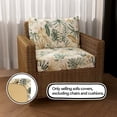 thumbnail image 2 of 4 Piece Patio Cushion Covers, Stretch Outdoor Couch Cushion Slipcovers Replacement for Seat & Backrest, Washable Furniture Protector with Elastic Bottom for Wicker Patio Furniture, Botanical Green, 2 of 9
