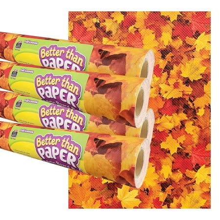 UPC: 0882319020357 | Teacher Created Resources Fall Leaves Better Than Paper Bulletin Board Roll 4 x 12 Pack of 4