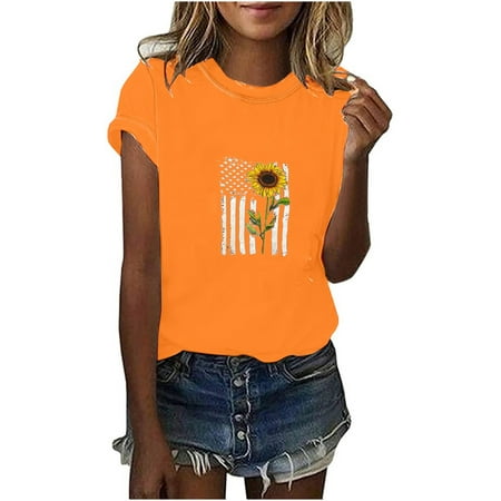 

Short Sleeve Tops for Women Womens Casual Graphic Tees Trendy Printing Summer Casual Plus Size T-Shirt Blouse