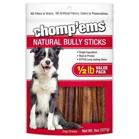 UPC: 0076158753105 | CHOMP EMS BULLY STICK VALUE PACK 8oz —Limited Ingredients