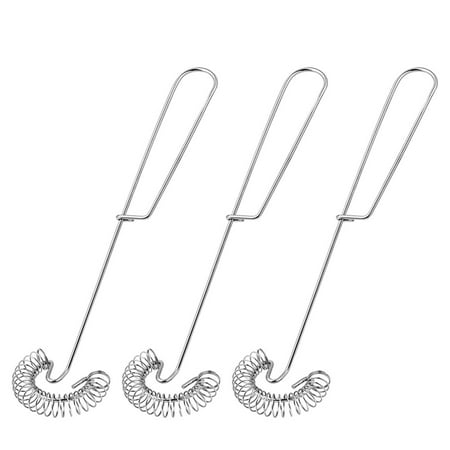 

NUOLUX 3Pcs Stainless Steel Hand Whisks Spring Coil Egg Beaters Manual Kitchen Gadgets