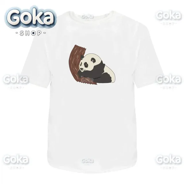 Camisetas con estampado de Panda sonolento para hombre ropa nueva en camisetas y camisetas de algodón para mujer Camiseta estampada Y2K ropa bonita y divertida