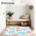 thumbnail image 3 of ODIKA 3'x5' Machine Washable Non-Slip Area Rug, Kawaii Ocean Creatures Bath with Adorable Sea Friends Design High Traffic Rug, Pink, 724633, 3 of 7