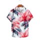 thumbnail image 4 of Camisas Hawaianas de Manga Corta de Algodón de Moda Casual Floral Estampado de la Camisa de Solapa, Poliéster, 4 of 5