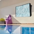 thumbnail image 3 of Ocean Shell Waterproof Outdoor TV Cover, Green Sea Shells Coral Stars Green Outside Weatherproof TV Enclosures for 60 to 65 Inch LCD Television Shield Flat Screen Protectors, 3 of 9