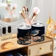 thumbnail image 5 of 2 Pack Bathroom Canisters Transparent Storage Jar for Cotton Ball, Swab, Floss Watercolor Vintage Blue Bird, 5 of 6