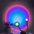 thumbnail image 3 of Lámpara Led de atardecer con USB, proyector de luz nocturna, decoración de fiesta de cumpleaños, luz de humor portátil para dormitorio, sala de estar y fotografía de pared, 3 of 4