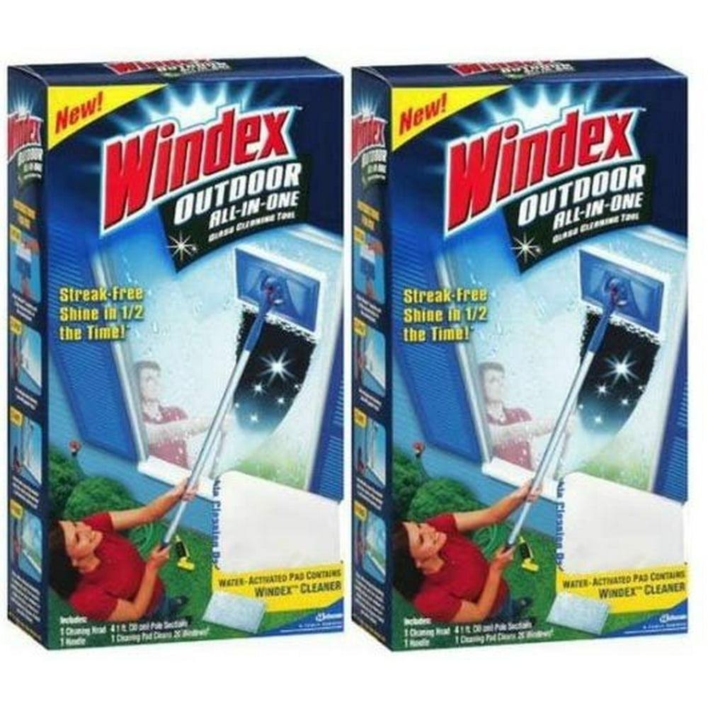 Windex Outdoor All In One Glass Cleaning Tool, 1 kt Pack of 2