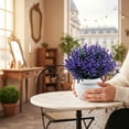 thumbnail image 4 of Clearance Artificial flowers under $1,Artificial Potted Plants Plastic Greenery In Pots Small Topiary Shrubs For Centerpiece Desk Room House Decor Decoration, 4 of 5