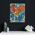 thumbnail image 5 of JEUXUS Colorful Love Heart Canvas Wall Art Abstract Romantic Artwork for Bedroom Contemporary Paintings Framed and Stretched Ready to Hang, 5 of 5