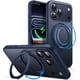 thumbnail image 2 of Funda Anillo Giratorio 360 Grados para iPhone 17 Pro MAX 6.9 Pulgadas con Botón Control Cámara, Compatible con MagSafe, Carcasa Slim Antigolpes con Soporte & Porta Anillos (Azul Profundo),Negro, 2 of 10