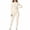 Beige, variant on Women's Long Sleeve Zip-Front Yoga Jumpsuit High Waist Compression Full-Body Workout Bodysuit Stretchy Athletic Jumpsuit for Gym Comfy Wear