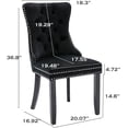 thumbnail image 6 of JESTOP Velvet Dining Chairs Set of 8, Tall Back Side Chair, Modern Upholstered High-end Tufted Side Chair with Button Back Ring, Solid Wood Legs (Black), 6 of 8