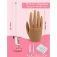 thumbnail image 2 of LIONVISON Mano de práctica para uñas acrílicas, práctica de mano de uñas de silicona, dedos flexibles, mano de entrenamiento falso, manos de maniquí falsas para práctica de uñas, kit de modelo de mano, 2 of 5