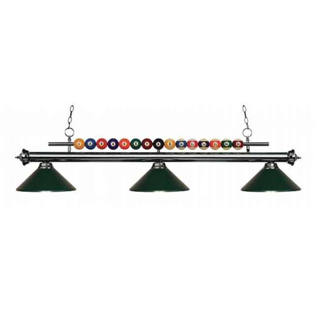 3 Billard Clair avec Ombre - Vert Foncé
