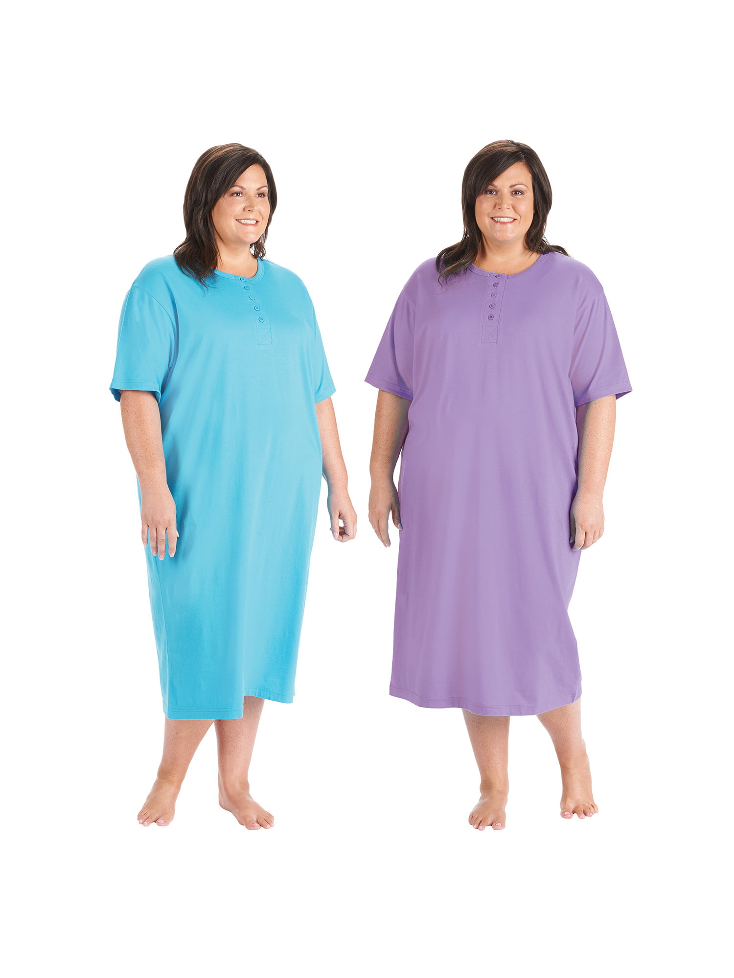 Ritera Womens Sleepwear Nightgowns 3/4 Long Sleeve Sleepshirt Night Shirt M-XL 