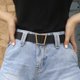 thumbnail image 5 of Cinturón de cuero para mujer para pantalones vaqueros, cinturón de cuero de moda con hebilla de aleación, 5 of 5