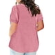 thumbnail image 5 of Fiudx Ofertas y Liquidaciones Camiseta Extragrande de Color Liso con Cuello En V para Mujer, 5 of 6