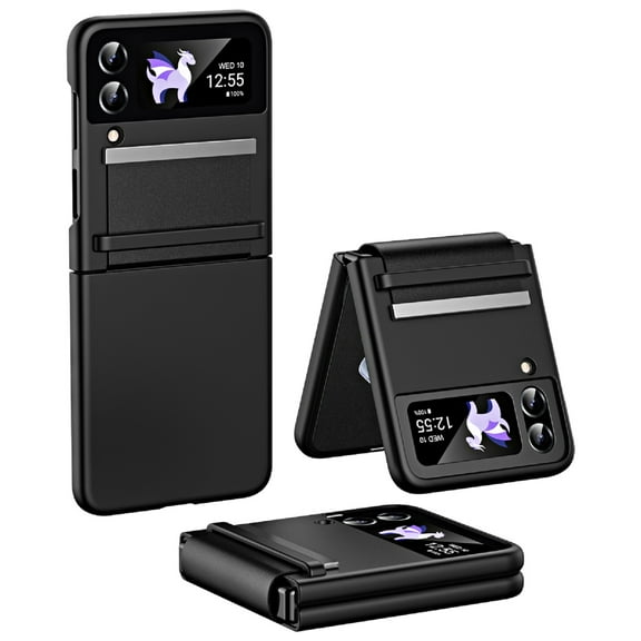 K-Lion Folding Case for Samsung Galaxy Z Flip 4 Slim Thin Case Retractable Belt Hinge Protection Scratch Resistant Shockproof Case For Samsung Galaxy Z Flip 4,Black