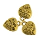 thumbnail image 4 of 50 piezas de cuentas espaciadoras sueltas al por mayor para collares, joyería y manualidades. Encantos del corazón de oro, 4 of 5