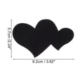 thumbnail image 4 of Hair Pads Heart Shape Hair Pad Bangs Patch for Women Hair Magic Tapes Hair Grippers Black, 4 of 6
