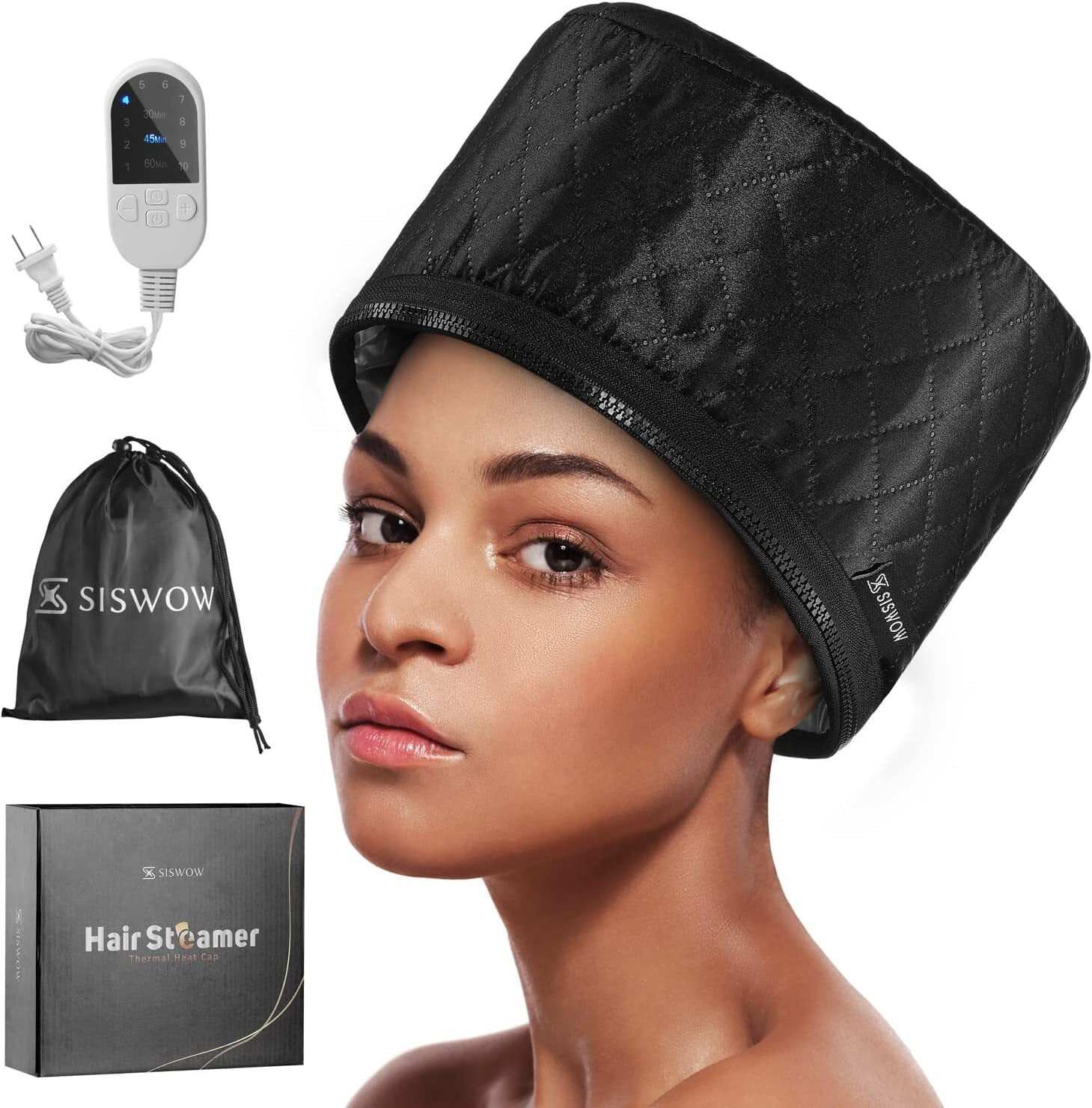 Hair Steamer for Natural Hair Home Use w/10level Heats Up Quickly