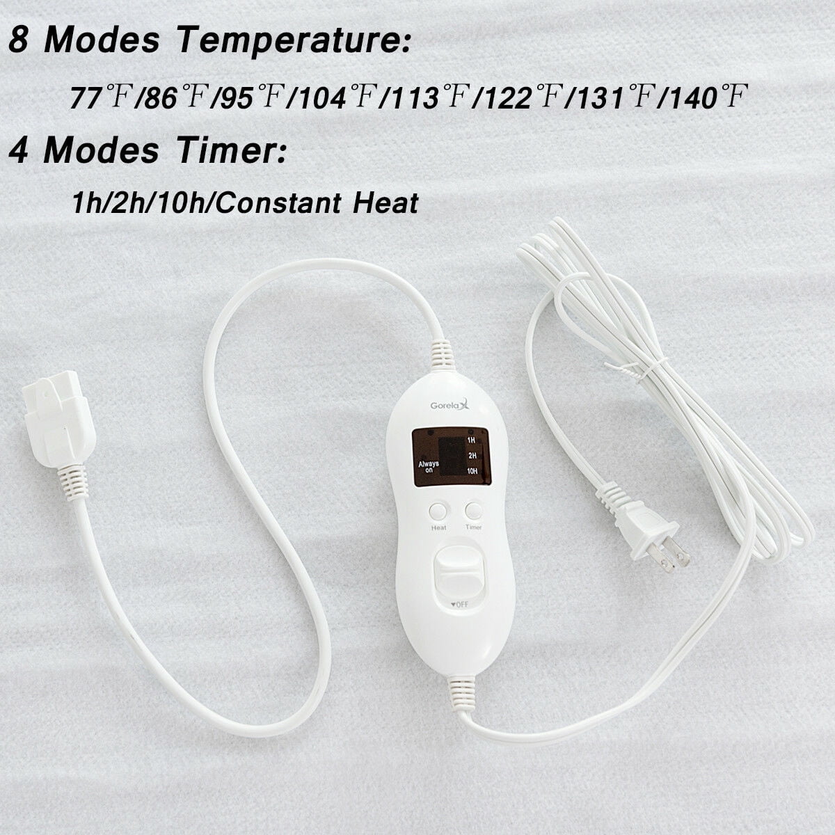 Electric Heated Mattress Pad Safe Queen 8 Temperature 10h Timer -  Walmart.com