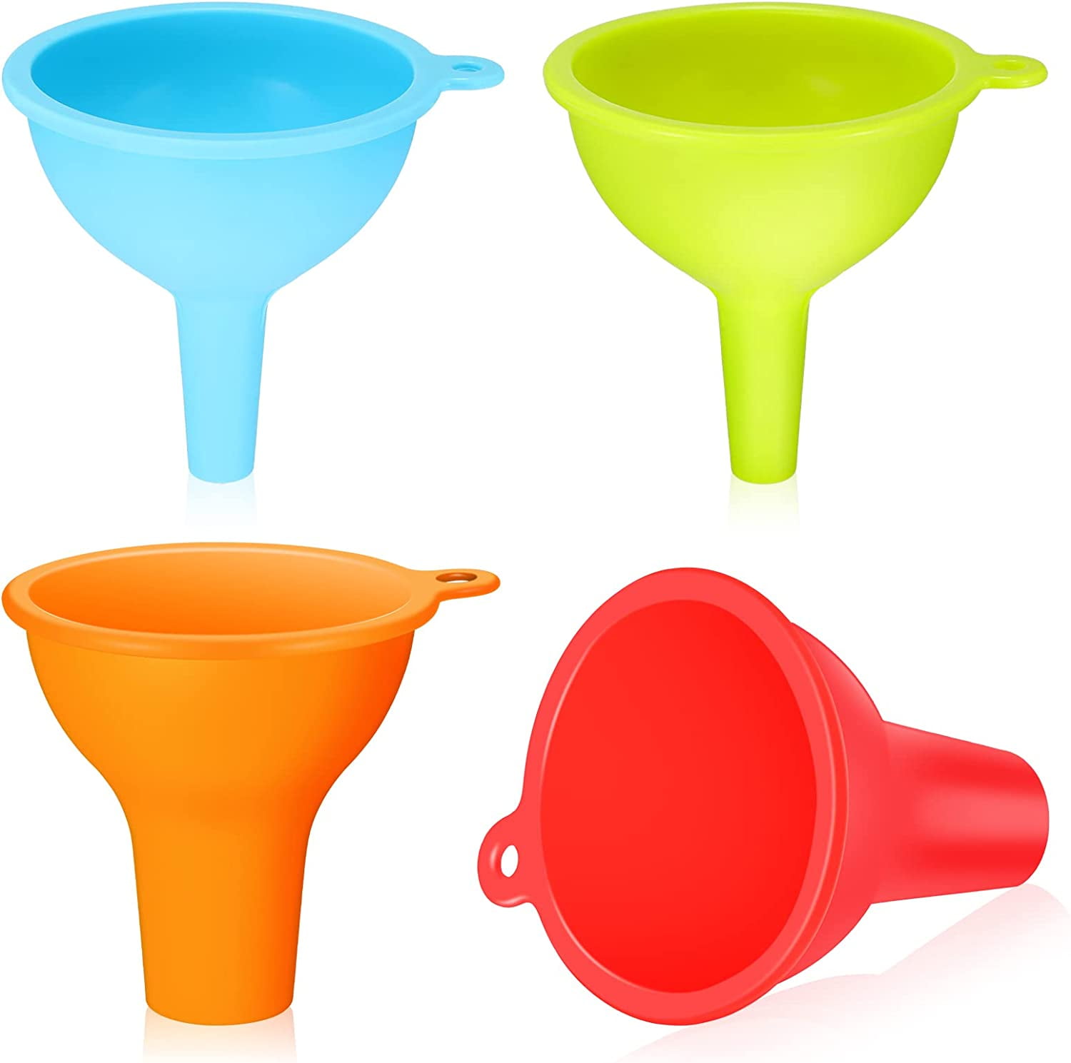 4 Pcs Kitchen Funnel Set Canning Funnel Silicone Funnel Food Funnel