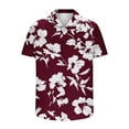 thumbnail image 6 of Xysaqa Men's Big & Tall Short Sleeve Hawaiian Beach T-Shirts Summer Button-Down Shirts Casual Blouses Tops 2X 3X 4X Clearance, 6 of 6