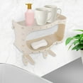thumbnail image 4 of Multi-Function Wall Mounted PP Bathroom Shelf Shower Toilet Storage Rack (Apricot), 4 of 8