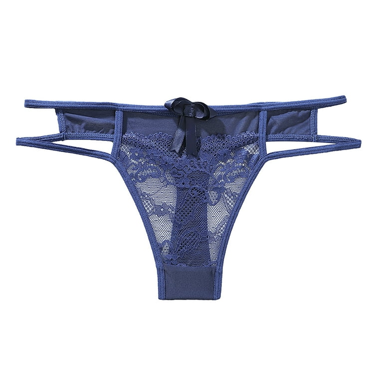 Uorcsa Midnight Women Underwear Low Waist Thong Lace Ladies Hollow