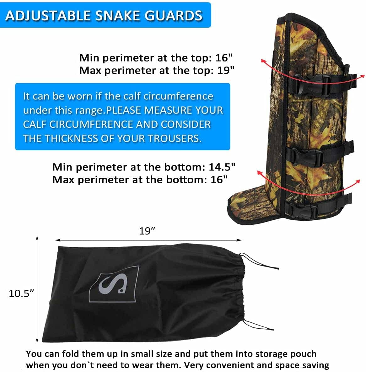 Buy SIGALECT Snake Gaiters Bite Protection Guard for Lower Legs