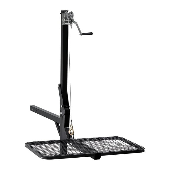 Uimoso Hitch-Mounted Deer Hoist with Lift System Platform, 300 lb Game Winch