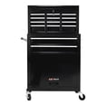 thumbnail image 2 of 8-Drawer Rolling Tool Chest, Black Steel Tool Storage Cabinet with Locking Wheels & Work Surface, 24.2" x 13" x 42.8", 2 of 12