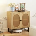 thumbnail image 4 of Costway Buffet Cabinet with 2 Doors Adjustable Shelf Metal Legs Accent Floor Cabinet Natural, 4 of 10