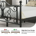 thumbnail image 6 of EBERY Full Size Metal Bed Frame with Butterfly Pattern Design Headboard & Footboard, Underbed Storage, Black, 6 of 9