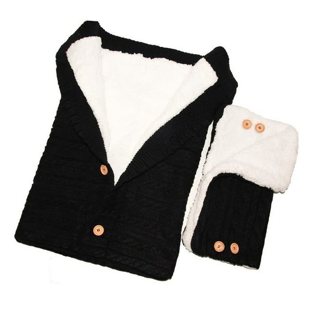 Baby Sleeping Sack Infant Baby Swaddle Sleeping Bag Cute Soft Sleep Sack Stroller Wrap+Glovers