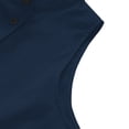 thumbnail image 7 of Xdegoge Sleeveless Cotton Linen Blouses for Women Mandarin Collar Asymmetrical Side Button Tops Casual Summer Tank Tops Lightweight Breathable Shells for Office Work, 7 of 7