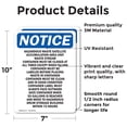 thumbnail image 2 of (2 Pack) Hazardous Waste Satellite Accumulation OSHA Notice Sign, 2 of 7