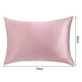 thumbnail image 7 of Pebbuoy Pillowcase Pillow Cushion Cover with Zipper Solid Color Friendly to Skin Wear Resistant Washable Easy-care Faux Silk Cushion Case Pillowslip, 7 of 7