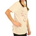 thumbnail image 2 of P.J. Salvage Womens Rock On Pajama Sleep T-shirt, White, Small, 2 of 5