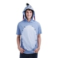 thumbnail image 2 of Disney Winnie the Pooh Men's Cosplay Short Sleeve Hooded T-Shirt Eeyore Dusty Blue, 2 of 5