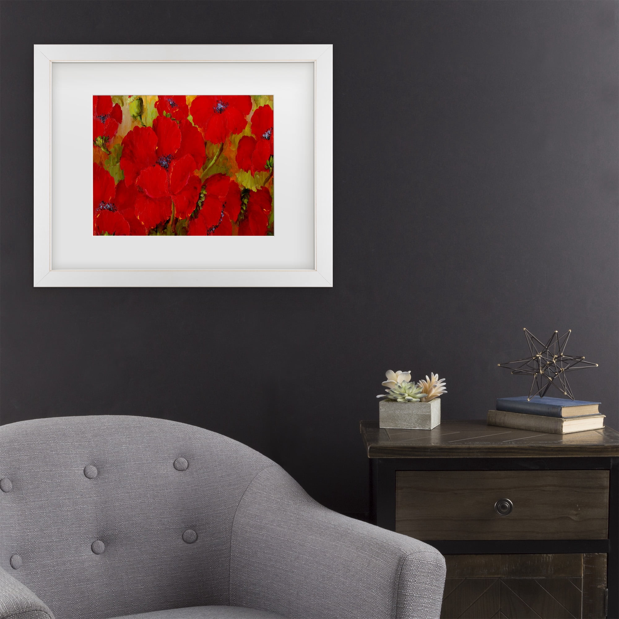 Trademark Fine Art 'Poppies' Canvas Art by Anonymous