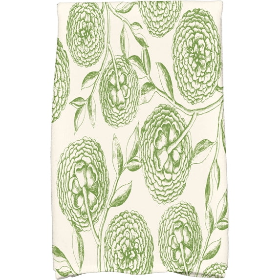 Simply Daisy 18" x 30" Antique Flowers Floral Print Kitchen Towel