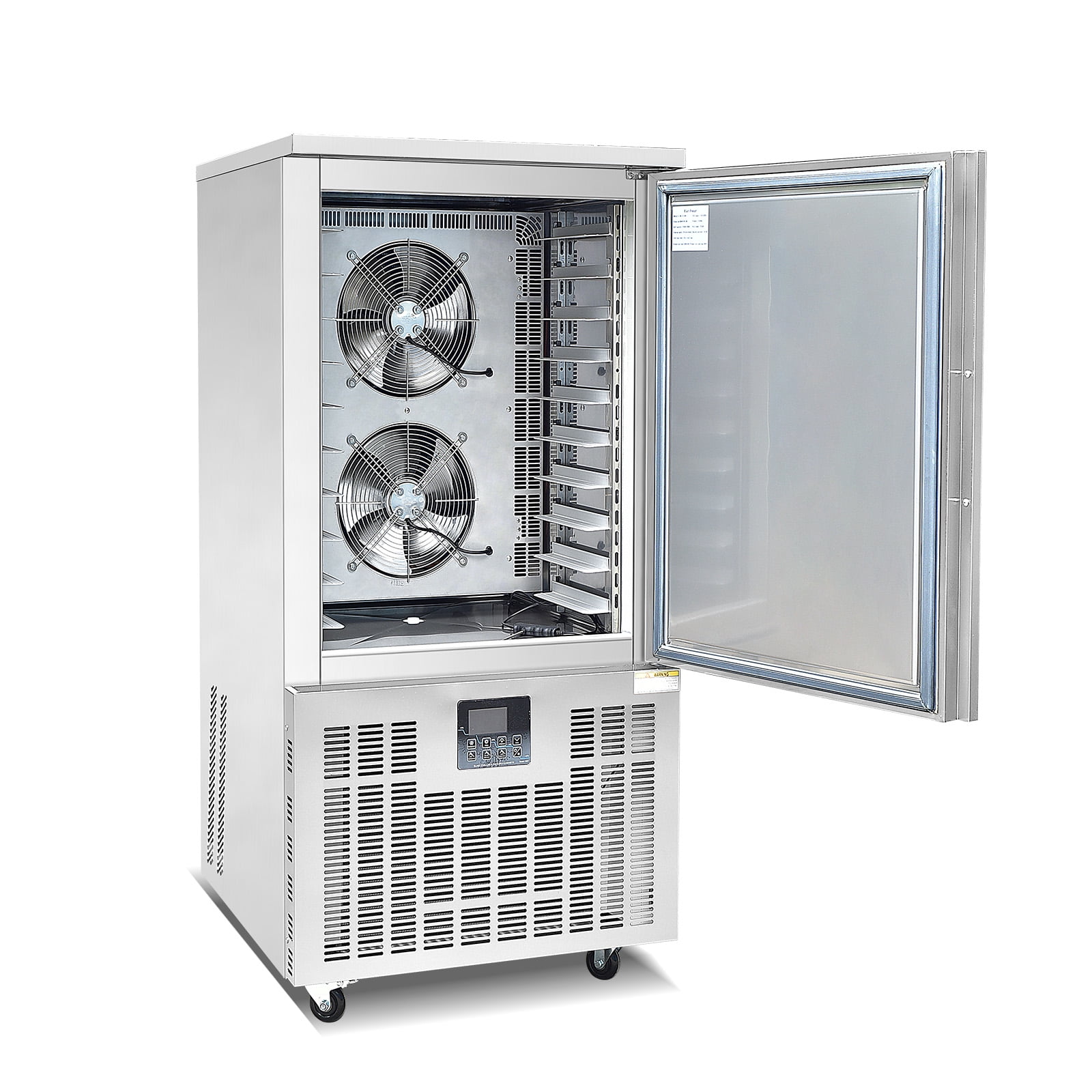 Kolice Commercial Heavy Duty 10 Trays Bakery Shock Freezing Blast Chiller & Freezer, Chest Freezer, Frozen Dough, Soup Dumplings Blast Freezer-Lowest Temperature -40°F(-40°C) (10 Trays)